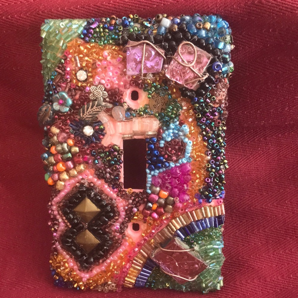 Single handmade light switch cover